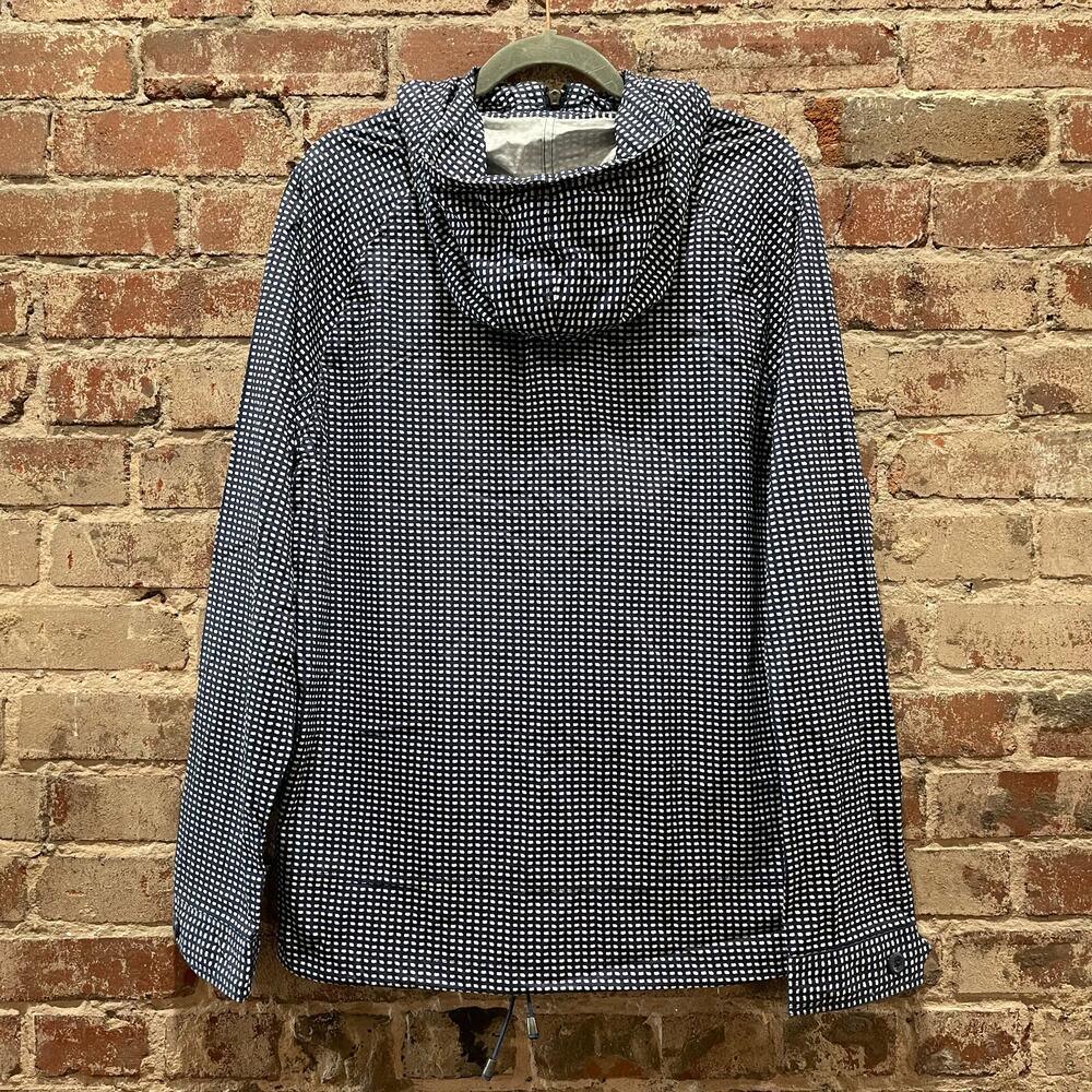 SPRING SALE! Zara Man Slim Fit‎ Navy Windowpane Hooded Pullover Size Medium - Picture 8 of 10